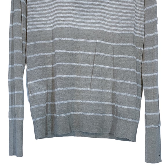 Judith & Charles Linen Poppy Stripe Sweater Top in Grey Taupe - Picture 6 of 11
